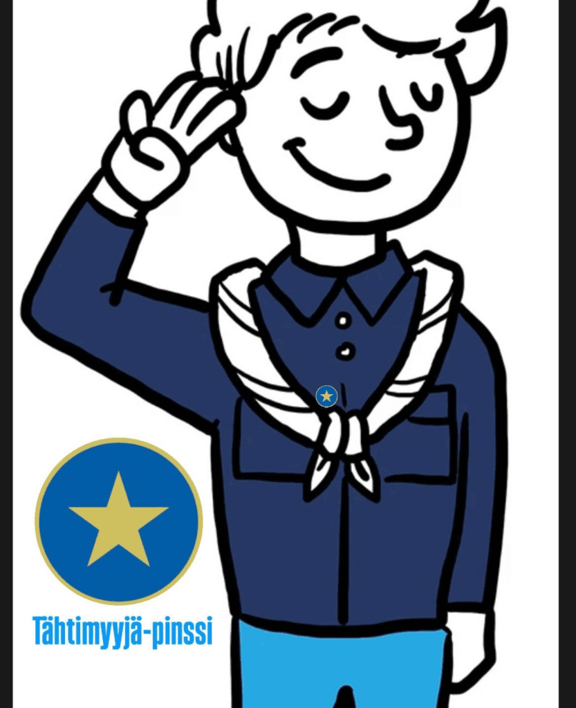 Tähtimyyjä-pinssi - Lue lisää