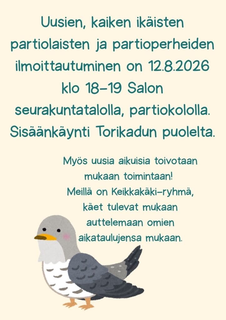 Uusien partiolaisten ilmoittautuminen 12.8. - Lue lisää
