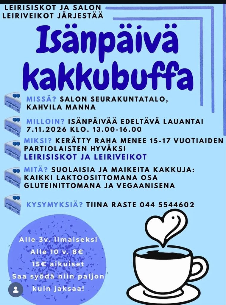 Kakkubuffa 7.11.2026 - Lue lisää